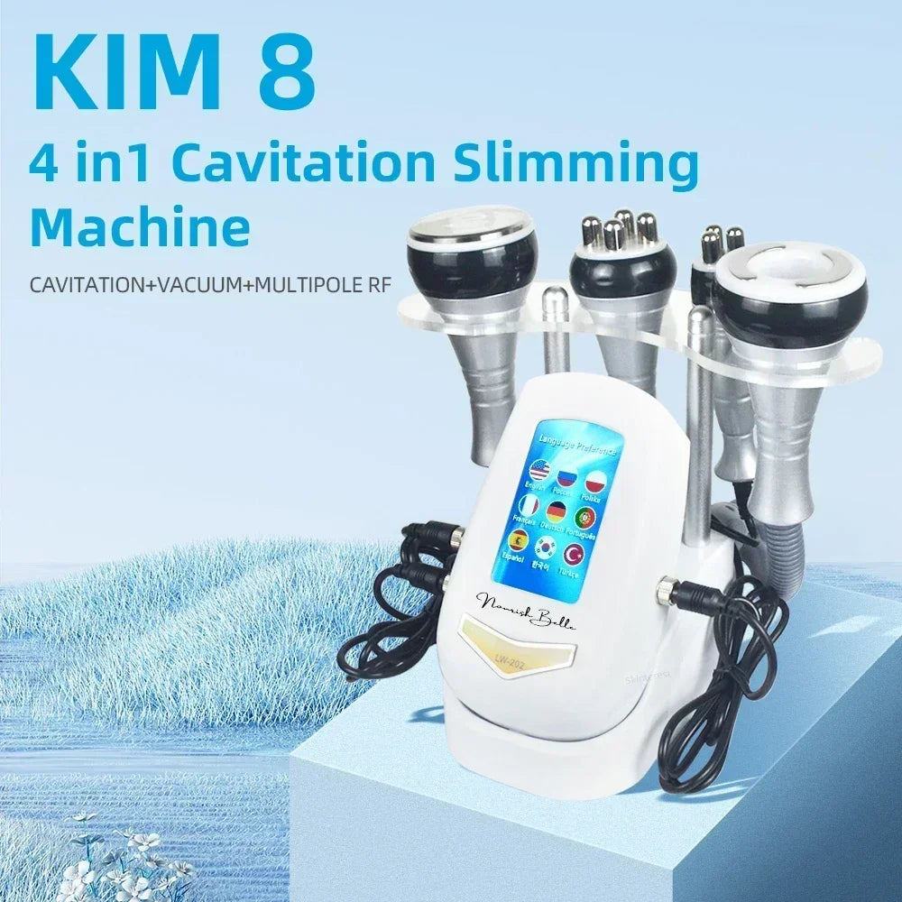Body Slimming 40K 4 IN 1 Cavitation Ultrasonic Weight Loss Skin Rejuvenation Beauty Machine Multipolar Skin Tighten Anti-wrinkle