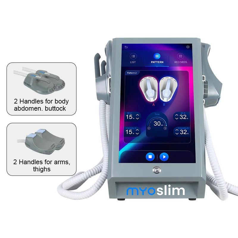 Myoslim Machines HI-EMT RF EMS Electromagnetic Muscle Stimulator Professional Sculp 6500w 5 Handle Pelvic