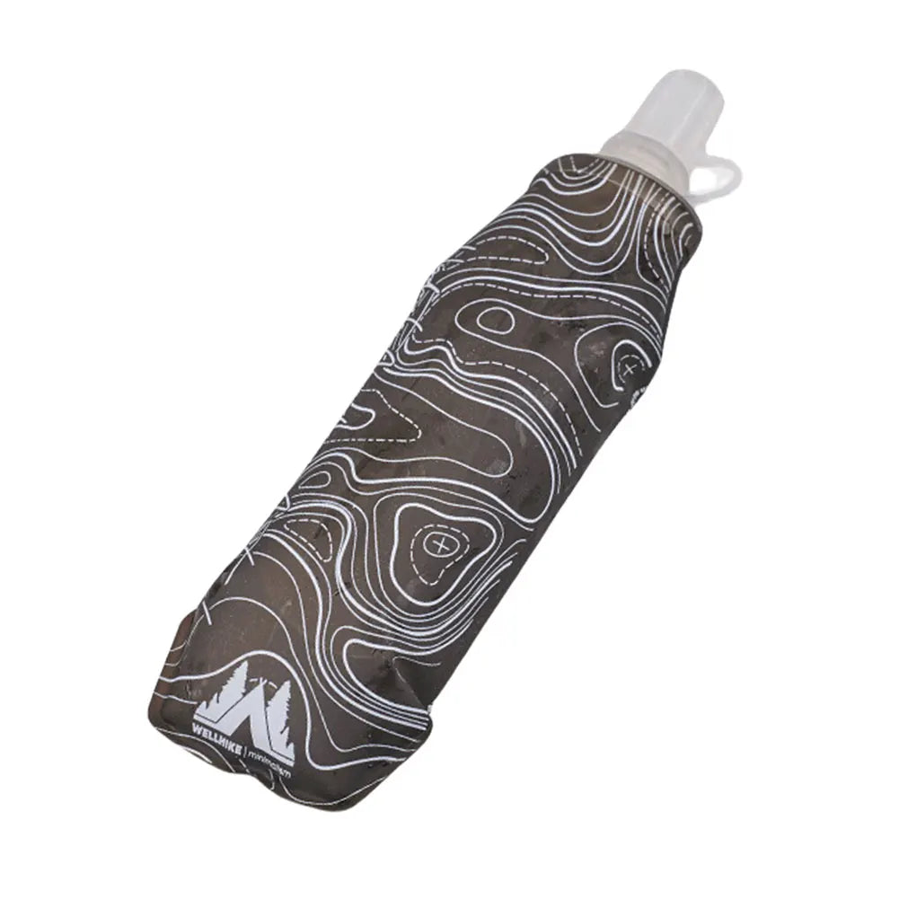 500ml Portable Soft Water Bottle TPU Collapsible Hydration Bottle Folding Water Bottle for Outdoor Marathon Running