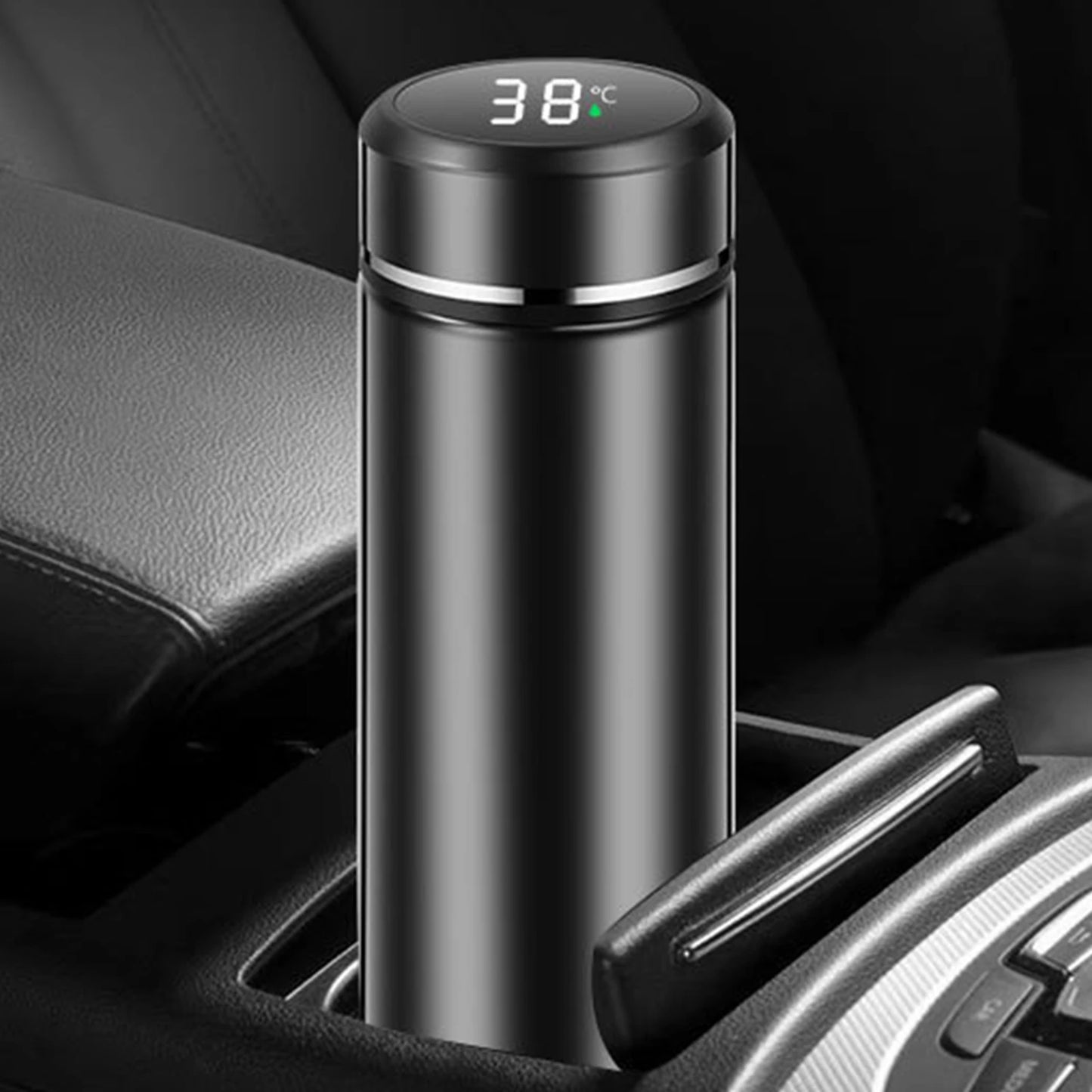 500ml Smart Vacuum Insulated Stainless Steel Water Bottle LED Temperature Display Spill Proof Portable for Home Travel Sports