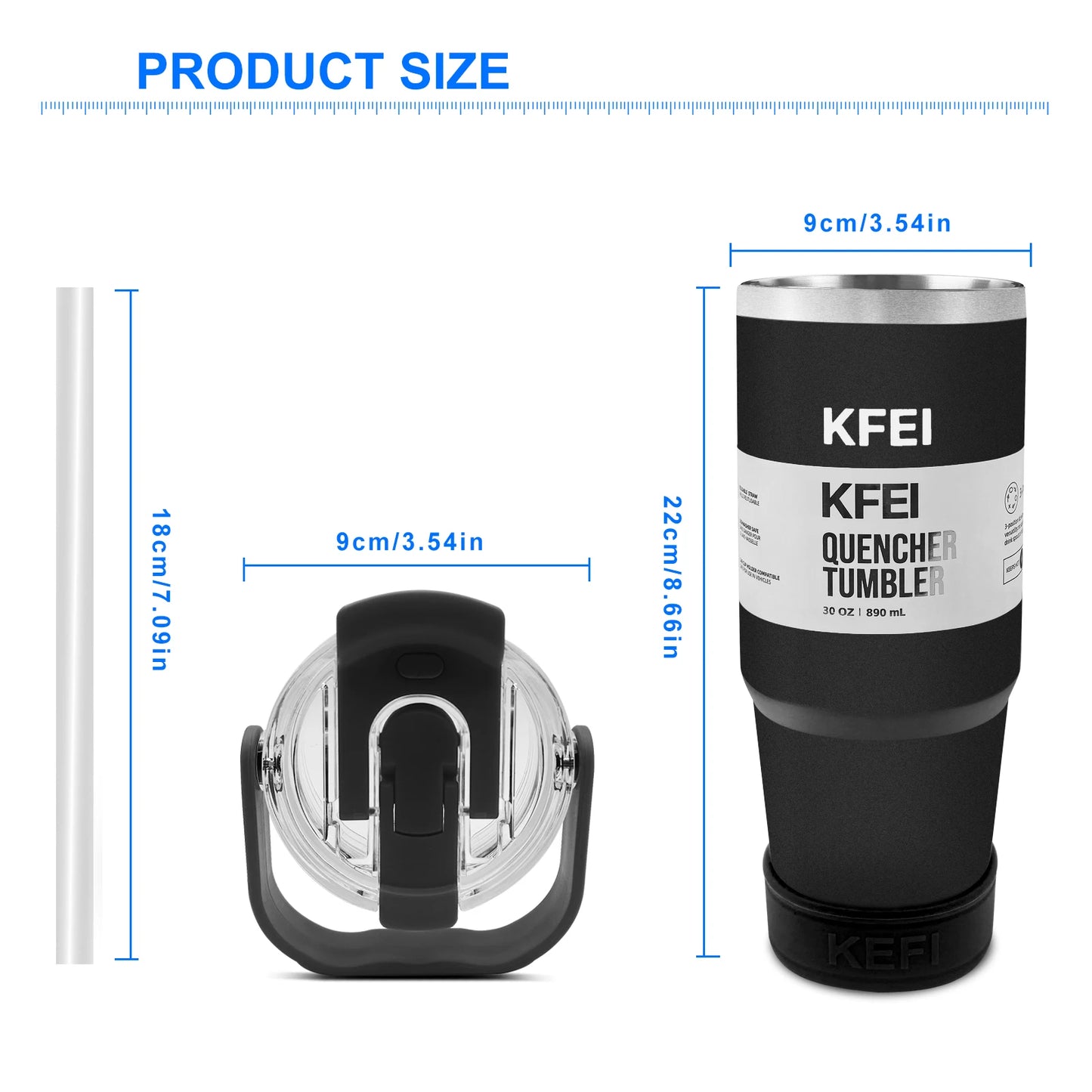 1PCS 30oz Solid Color Double Wall Stainless Tumbler, with Lid And Straw, Keep Warm 12h And Ice 24h, Insulated, Outdoor Stainless