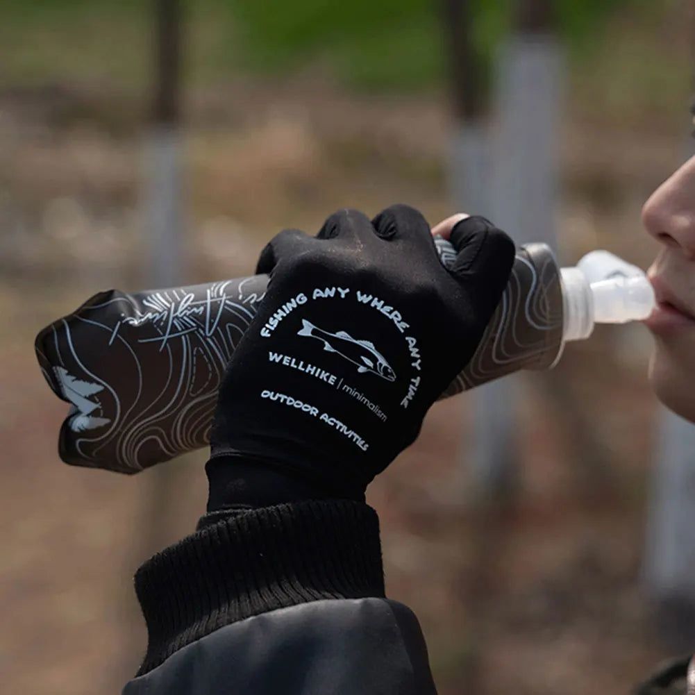 500ml Portable Soft Water Bottle TPU Collapsible Hydration Bottle Folding Water Bottle for Outdoor Marathon Running