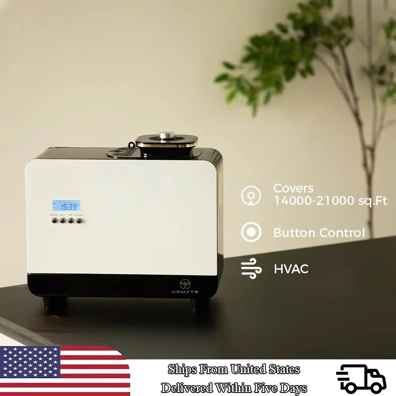 30000 Feet Namste Aroma Diffuser Perfume Home Fragrance 800ML/27oz Capacity Essential Oil Air Purifier Metal Body 14W Power HVAC