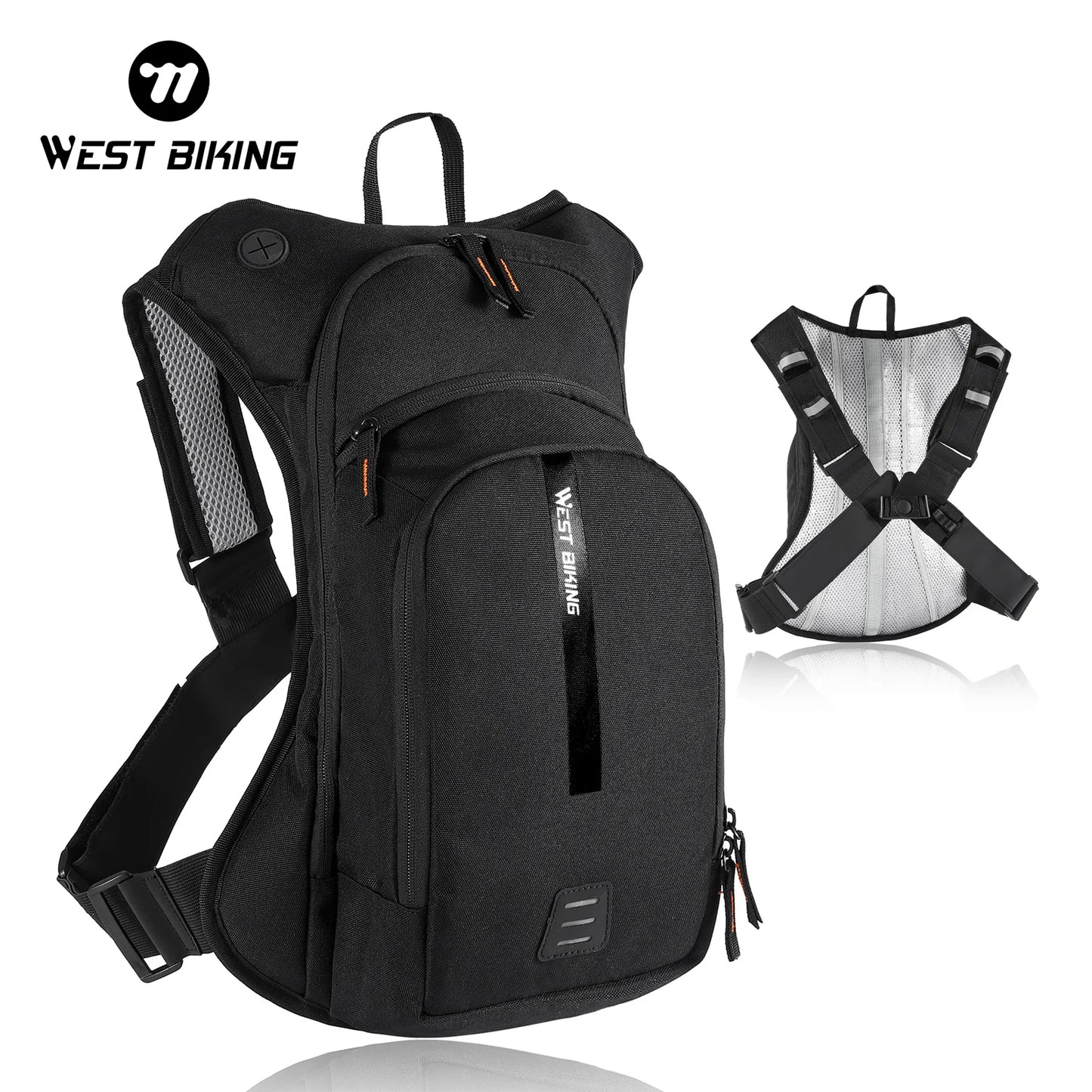 WEST BIKING 10L Cycling Hydration Backpack Ergonomic Cross Harness Climbing Hiking Outdoor Sport Travel Reflective Backpack