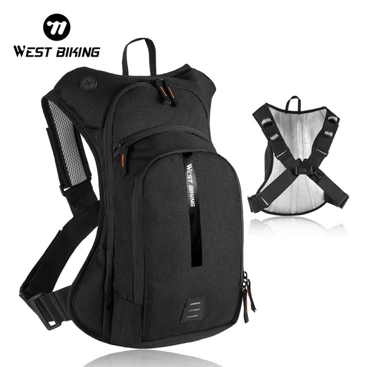 WEST BIKING 10L Cycling Hydration Backpack Ergonomic Cross Harness Climbing Hiking Outdoor Sport Travel Reflective Backpack