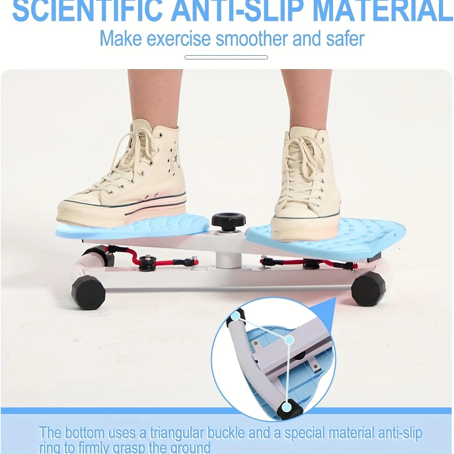 Twist Waist Plate, 20.87 Inch Waist Twister Machine with 2x30 Inch Ropes, 300 lbs Capacity Ab Twisting Fitness for Men & Women