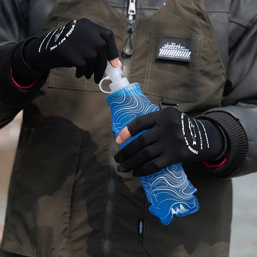 500ml Portable Soft Water Bottle TPU Collapsible Hydration Bottle Folding Water Bottle for Outdoor Marathon Running