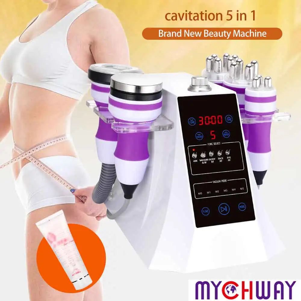 5 In 1 Unoisetion Cavitation Vacuum RF Skin Lifting Beauty Machine