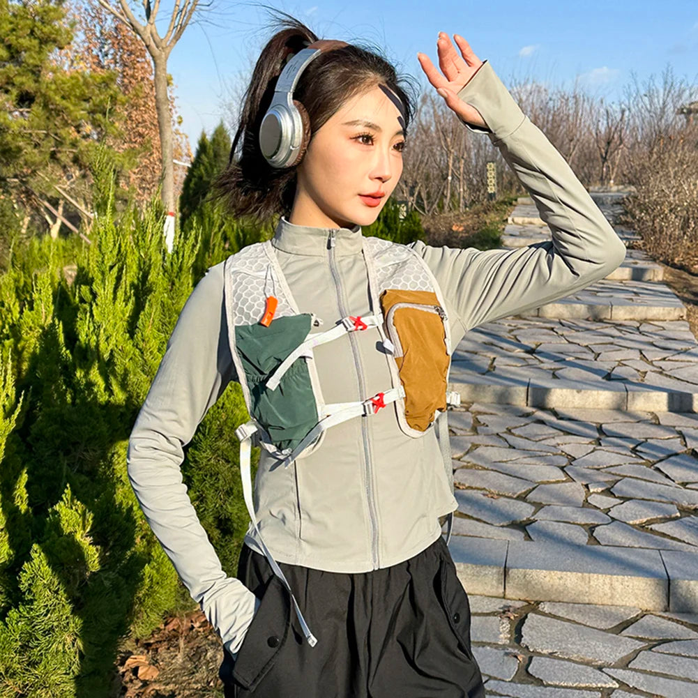 Running Hydration Vest Backpack Water Bladder Daypack Reflective Outdoors Hydration Pack for Outdoor Hiking Trail Running Bag