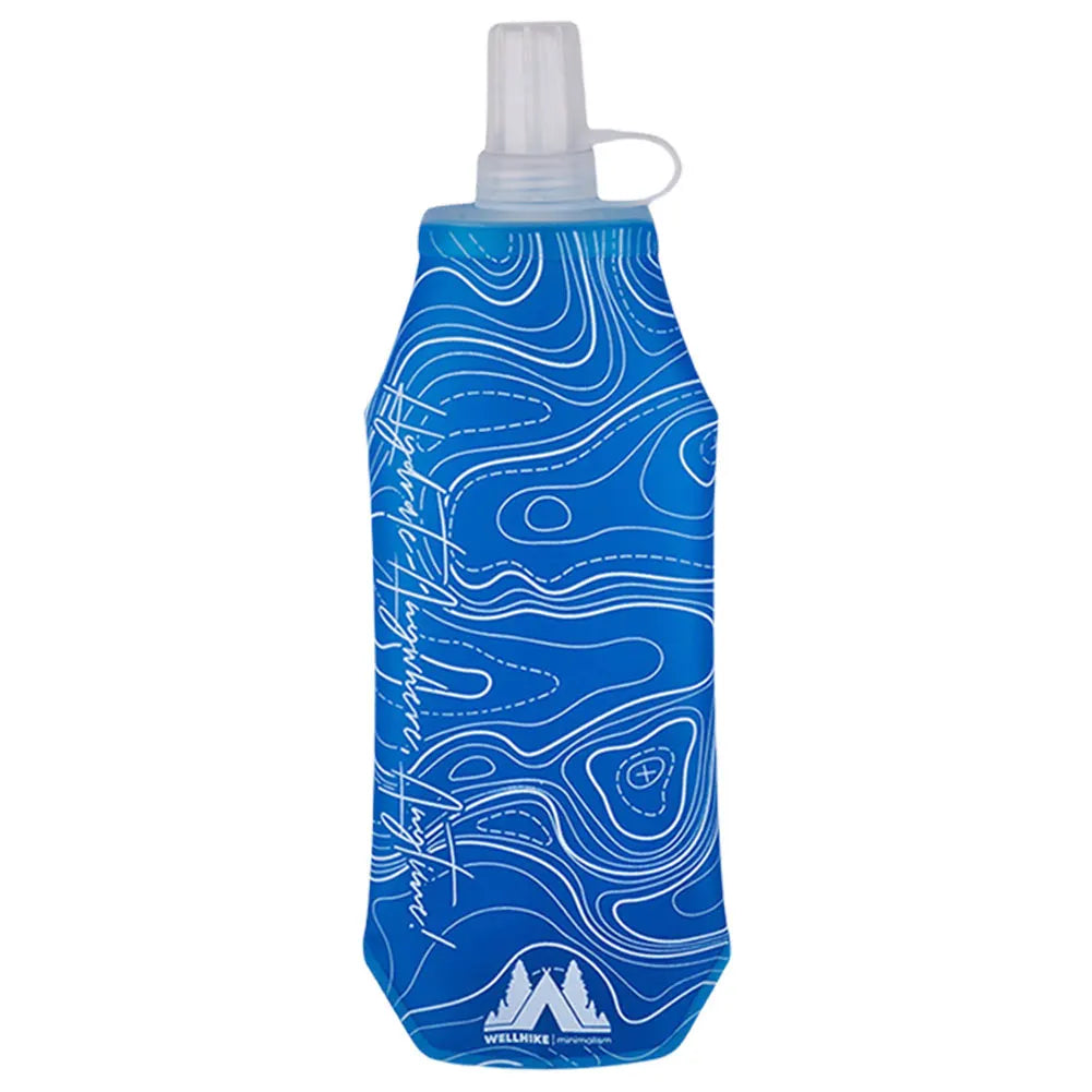 500ml Portable Soft Water Bottle TPU Collapsible Hydration Bottle Folding Water Bottle for Outdoor Marathon Running
